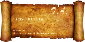 Tichy Attila névjegykártya